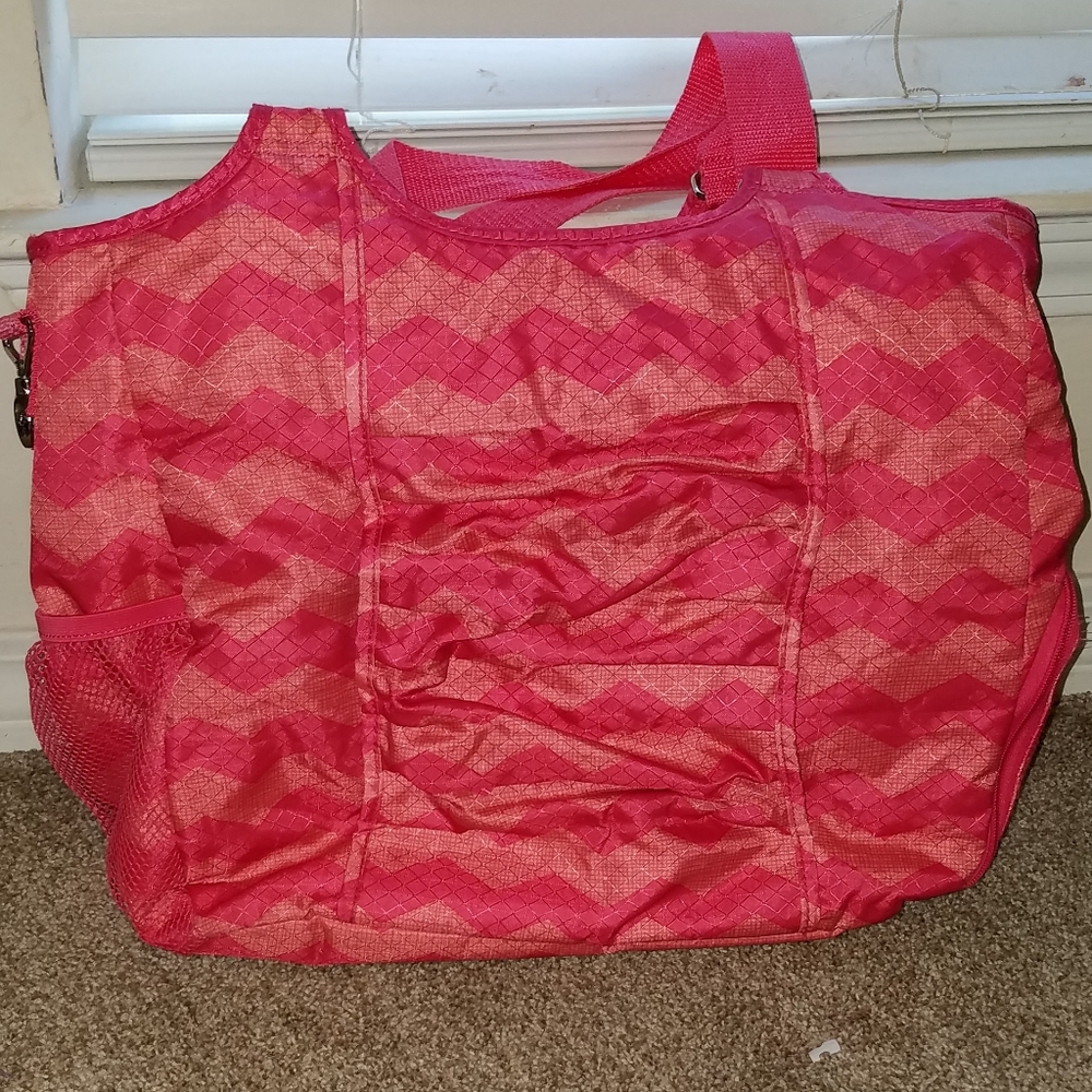 Thirty-One All Pro Yoga Tote, Pink Chevron